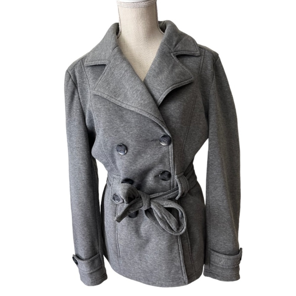 JOU JOU Gray Button-down Sweatshirt Coat Jacket Size XL